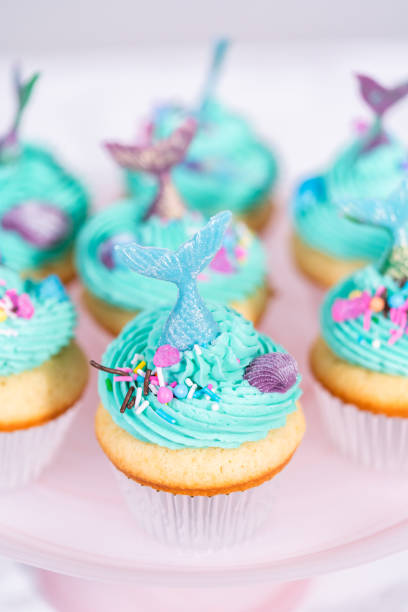 istock Gourmet mermaid cupcakes topped 1169798701