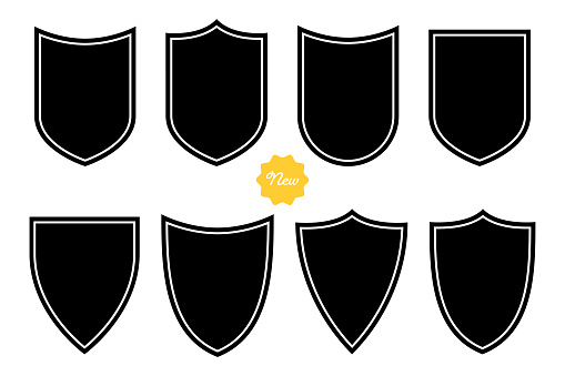 Badge Shape. Sign Badge Shape Set Vector Template Stock Illustration - Download Image Now ...