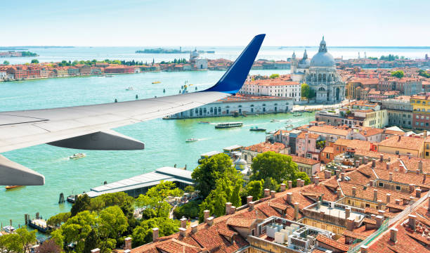 Aerial panoramic view of Venice, Italy