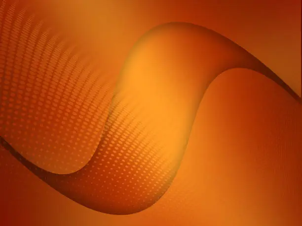 Photo of Abstract orange wave background