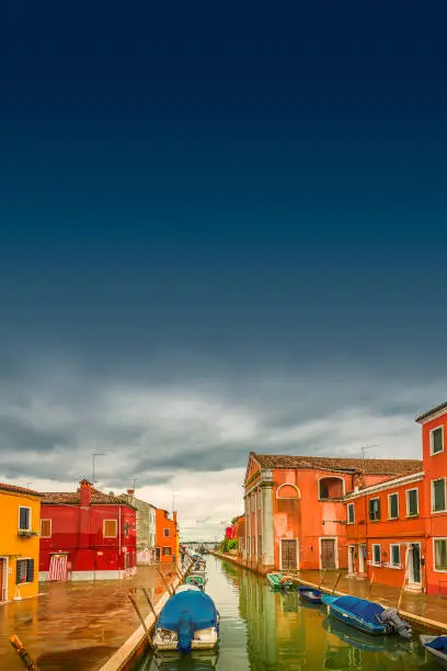 Photo of Colorful cityscape of Burano, an island nearby Venice, Italy