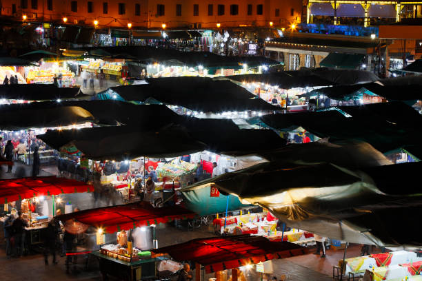istock Djemaa El Fna Square in Marrakesh at Night, Morocco 1169807537