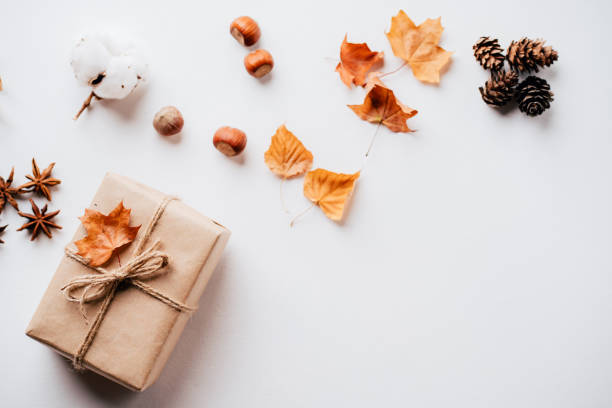 istock Autumn holidays greeting card layout 1169809075