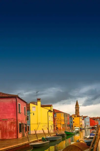 Photo of Colorful cityscape of Burano, an island nearby Venice, Italy