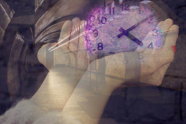 istock Hands, subway and purple watches 1169811153