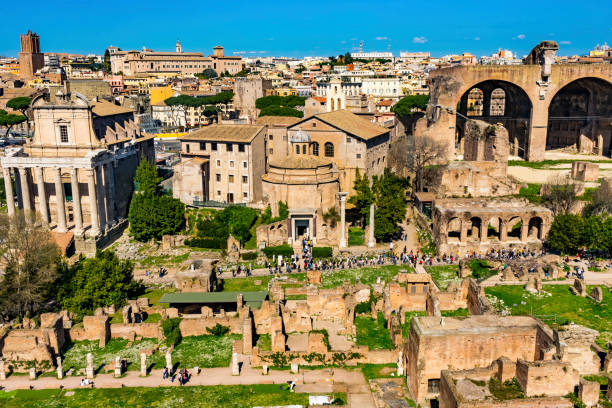 istock Ancient Forum Vesta Temple Regia Basilica Constantine Rome Italy 1169820861