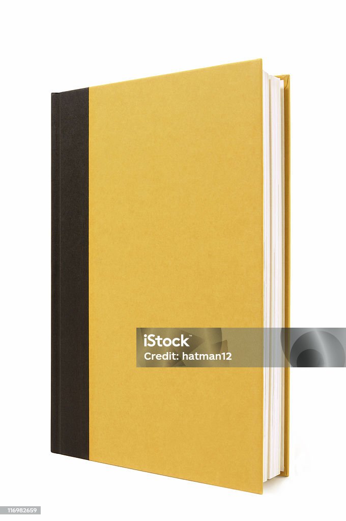 Libro de tapa dura de color amarillo y negro - Foto de stock de Lomo de libro libre de derechos