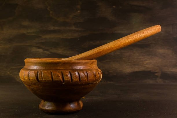 istock Craft vessel with wooden spoon 1169830553