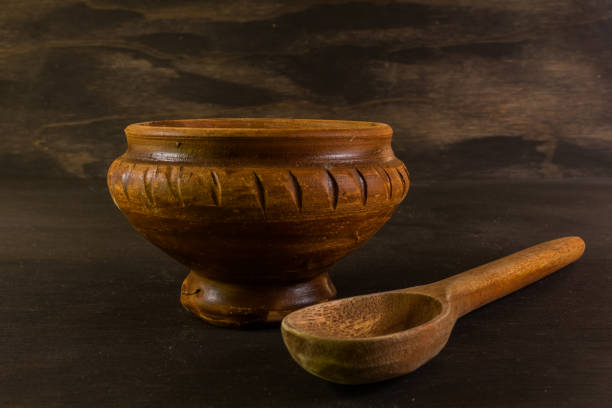 istock Craft vessel with wooden spoon 1169830679