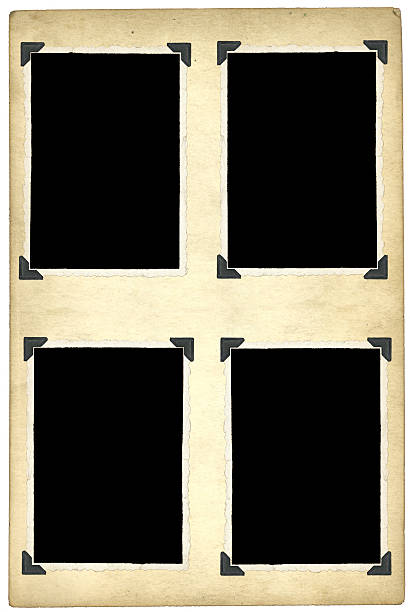 사진 모서리가 있는 올드 종이 - old paper mottled rectangular shape 뉴스 사진 이미지