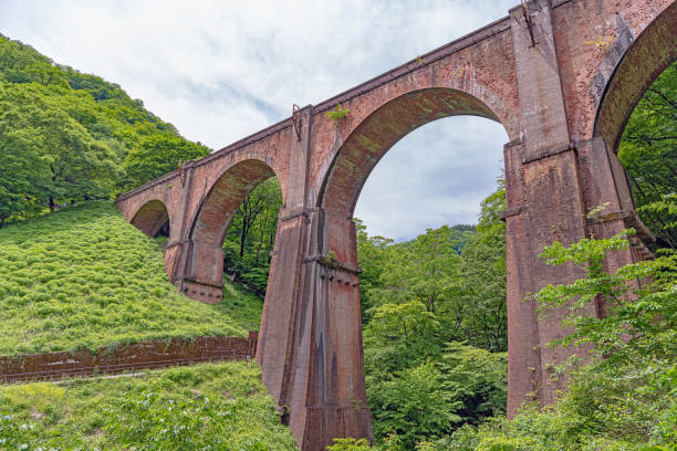 ponte meganebashi - gunma foto e immagini stock