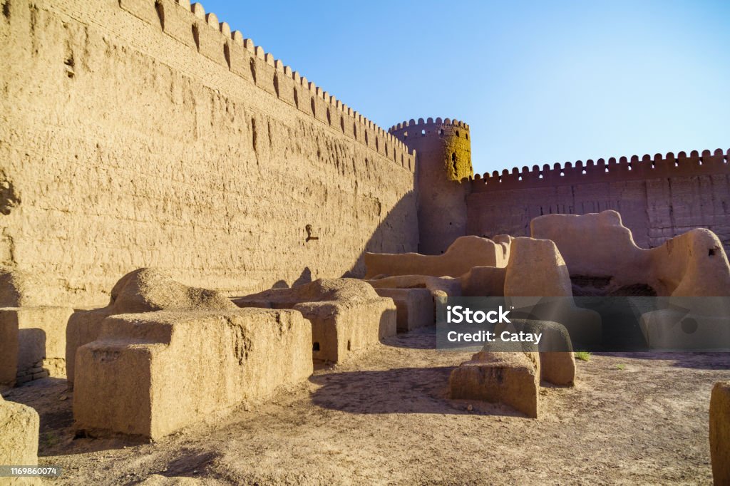Rayen castle in Kerman iran Adobe - Material Stock Photo