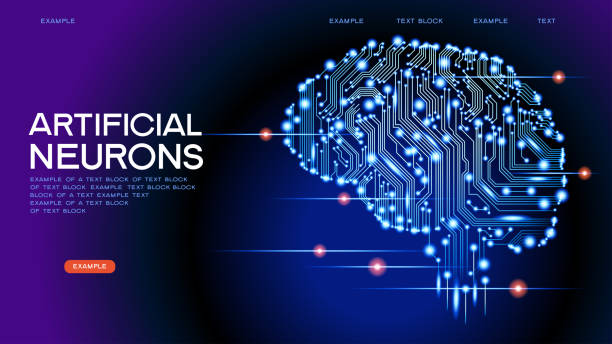 illustrations, cliparts, dessins animés et icônes de concept d'intelligence artificielle - nerve cell brain engineering cell