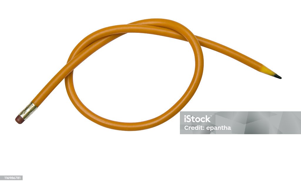 Writer's Block with clipping path A pencil has a knot in it to represent writer's block or other frustration (with clipping path). Tied Knot Stock Photo