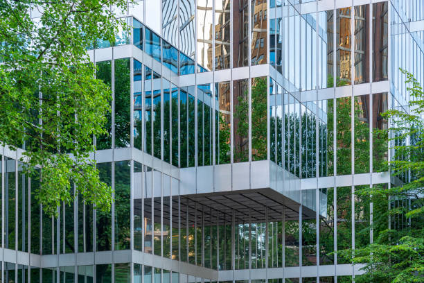 istock Modern Building with green trees 1169871438