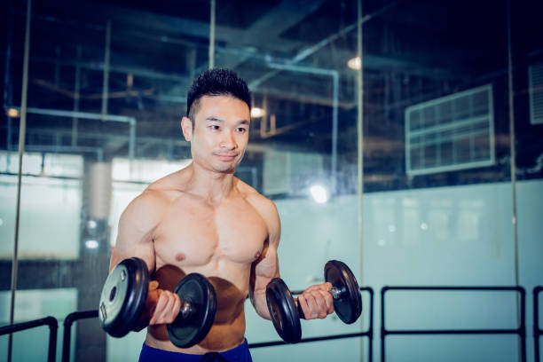 China - East Asia, Shanghai, Exercising, Fitness Instructor, Healthy Lifestyle, Men, Muscular Build