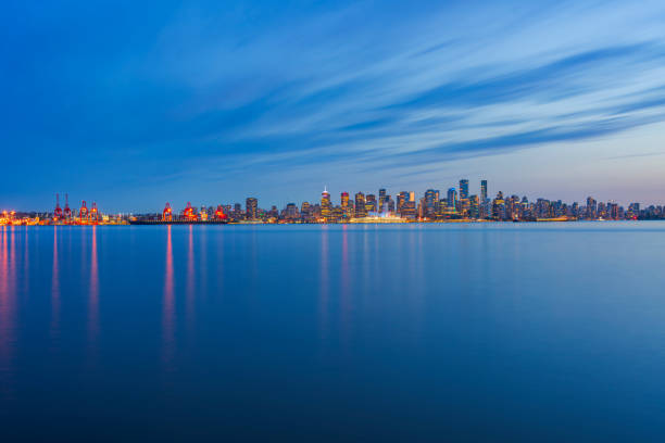 istock perspective shot Vancouver skyline at a cloudy day 1169871861