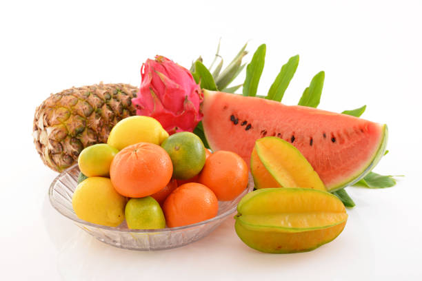 Fresh fruits in basket.