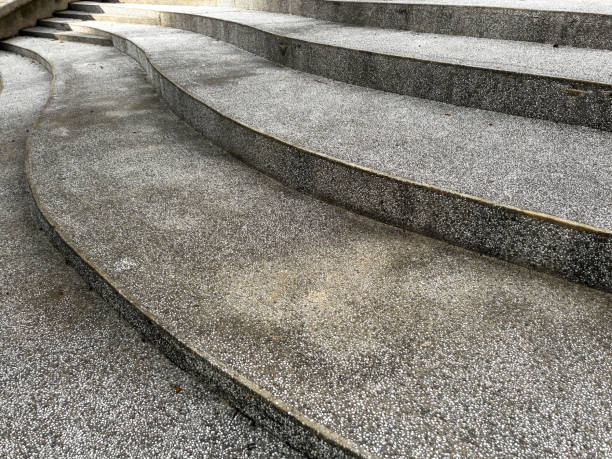 istock Abstract cement or concrete texture of stairs or steps. Diagonal stripes or lines pattern for background. 1169873682