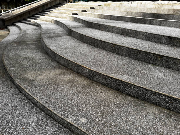 istock Abstract cement or concrete texture of stairs or steps. Diagonal stripes or lines pattern for background. 1169873798