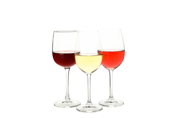 istock Glasses with wine isolated on white background 1169873909