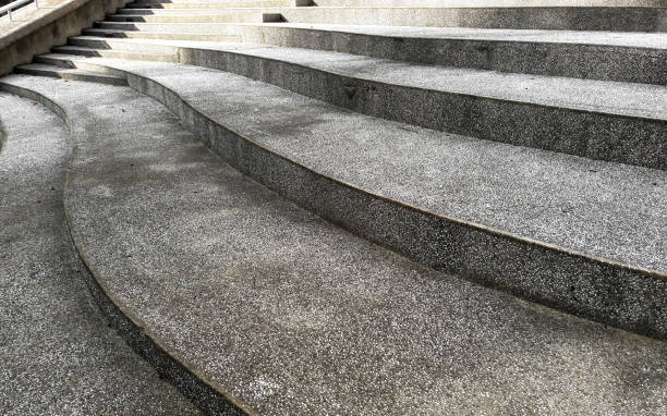 istock Abstract cement or concrete texture of stairs or steps. Diagonal stripes or lines pattern for background. 1169874477