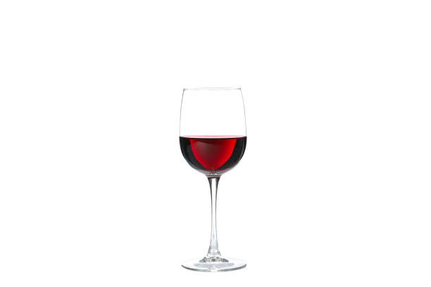 istock Glass of red wine isolated on white background 1169874836