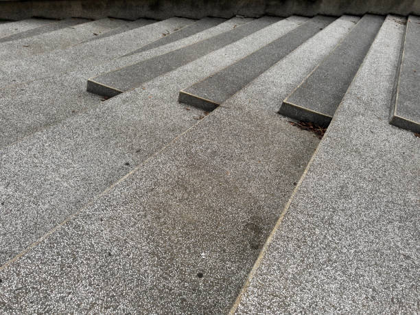 istock Abstract cement or concrete texture of stairs or steps. Diagonal stripes or lines pattern for background. 1169877678