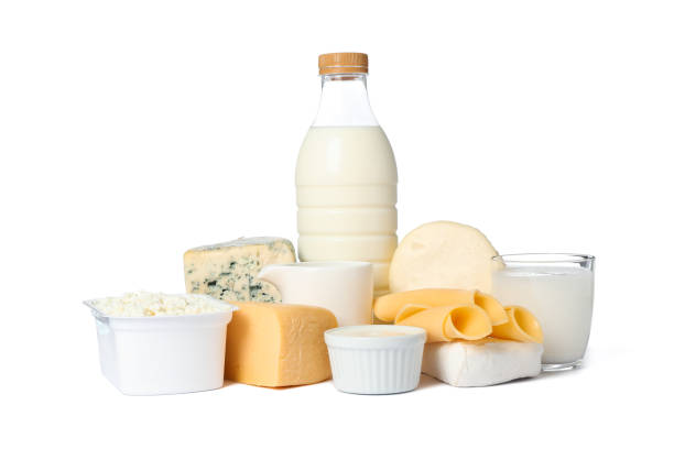 istock Fresh dairy products isolated on white background. Cheese, milk 1169880153