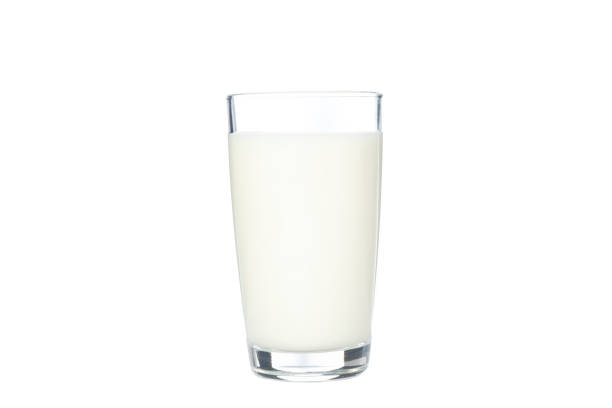 istock Glass with fresh milk isolated on white background 1169880193