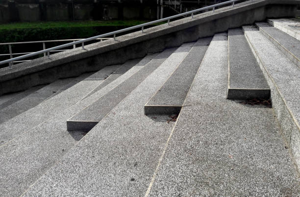 istock Abstract cement or concrete texture of stairs or steps. Diagonal stripes or lines pattern for background. 1169880967