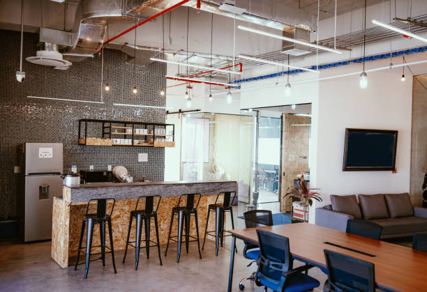 istock Empty modern business office and coworking space 1169887076