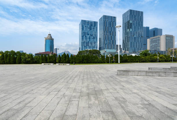 istock Empty floor and modern office building ,shenzhen,china 1169887100