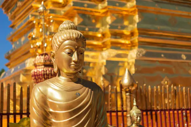 Photo of Wat Phra That Doi Suthep, the temple in Chiang Mai, Popular historical temple in Thailand.