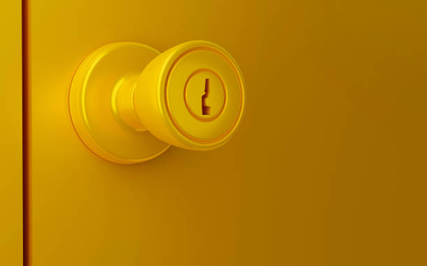 istock Close up door knob. 3d render. 1169892710