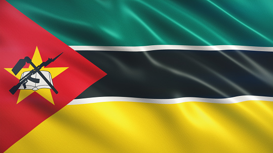 3d Render Mozambique Flag (Close-up)