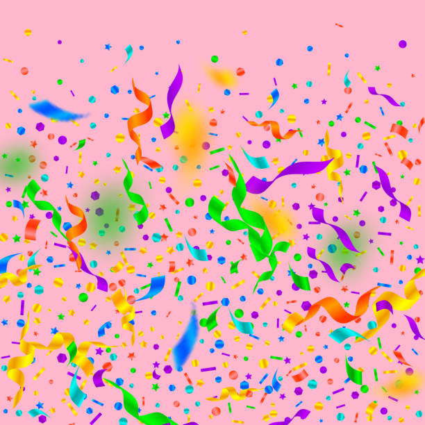 istock Streamers and confetti. Festive tinsel and foil ri 1169911163