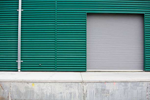 istock Industrial warehouse corrugated metal wall backgrounds, textures and patterns 116991701