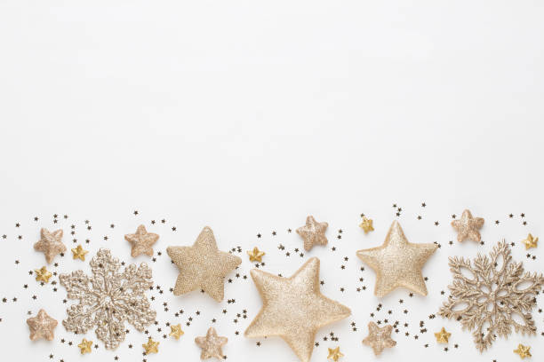 istock Christmas composition. Christmas decorations on white background. Flat lay, top view 1169919654