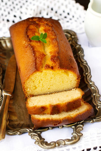 istock Sweet homemade traditional pound cake with lemon 1169921347