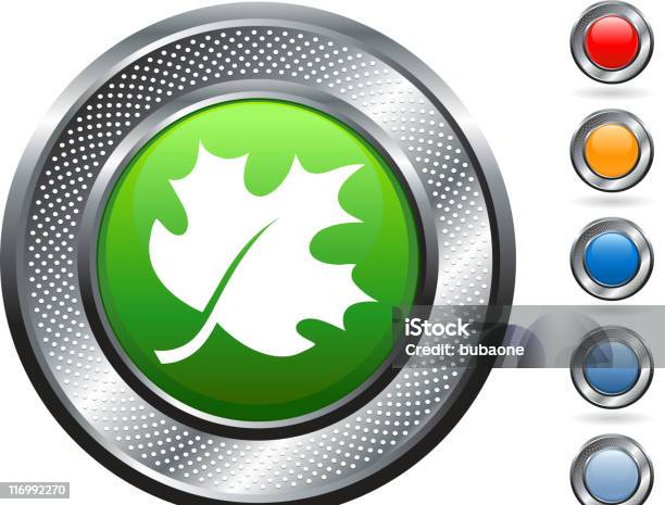 Albero Di Acero Foglia Arte Vettoriale Royaltyfree Su Bottoni Metallici - Immagini vettoriali stock e altre immagini di Acero