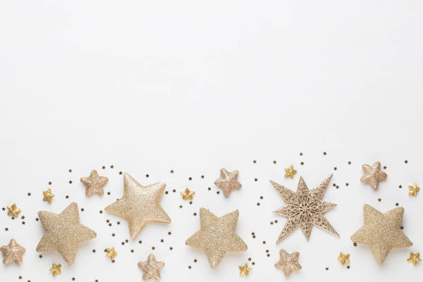 istock Christmas composition. Christmas decorations on white background. Flat lay, top view 1169924238