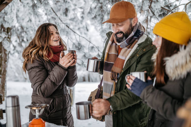 istock Family drinking tea winter 1169932884