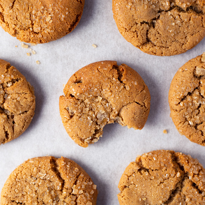 Ginger molasses cookies with crystallized ginger.