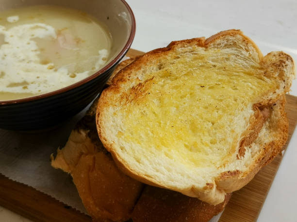 istock Toasted bread and cream soup 1169934853