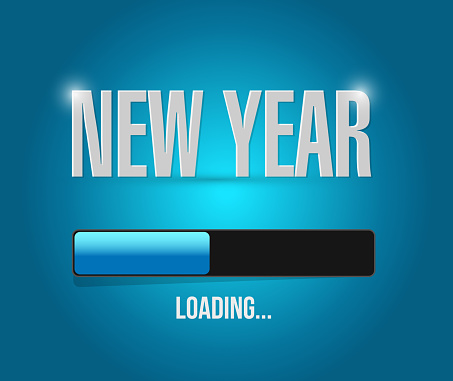 Last Year Loading New Year Loading Concept Illustration Design Stock Illustration ...