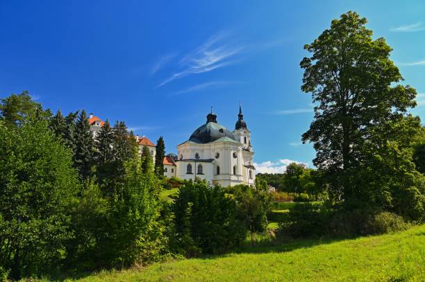 istock Beautiful old church in Krtiny. Czech Republic. (Names of the Virgin Mary) 1169939316