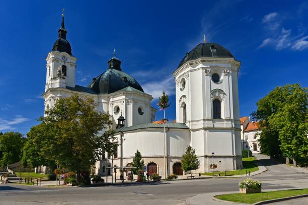 istock Beautiful old church in Krtiny. Czech Republic. (Names of the Virgin Mary) 1169939362