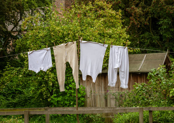 istock Victorian underwear hanging on the washing line. 1169942087