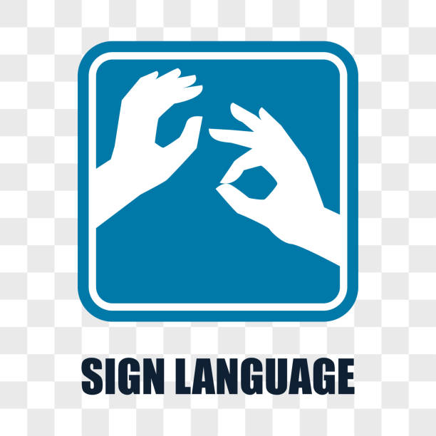 рука с жестом языка жест на прозрачном фоне - sign language american sign language human hand deaf stock illustrations